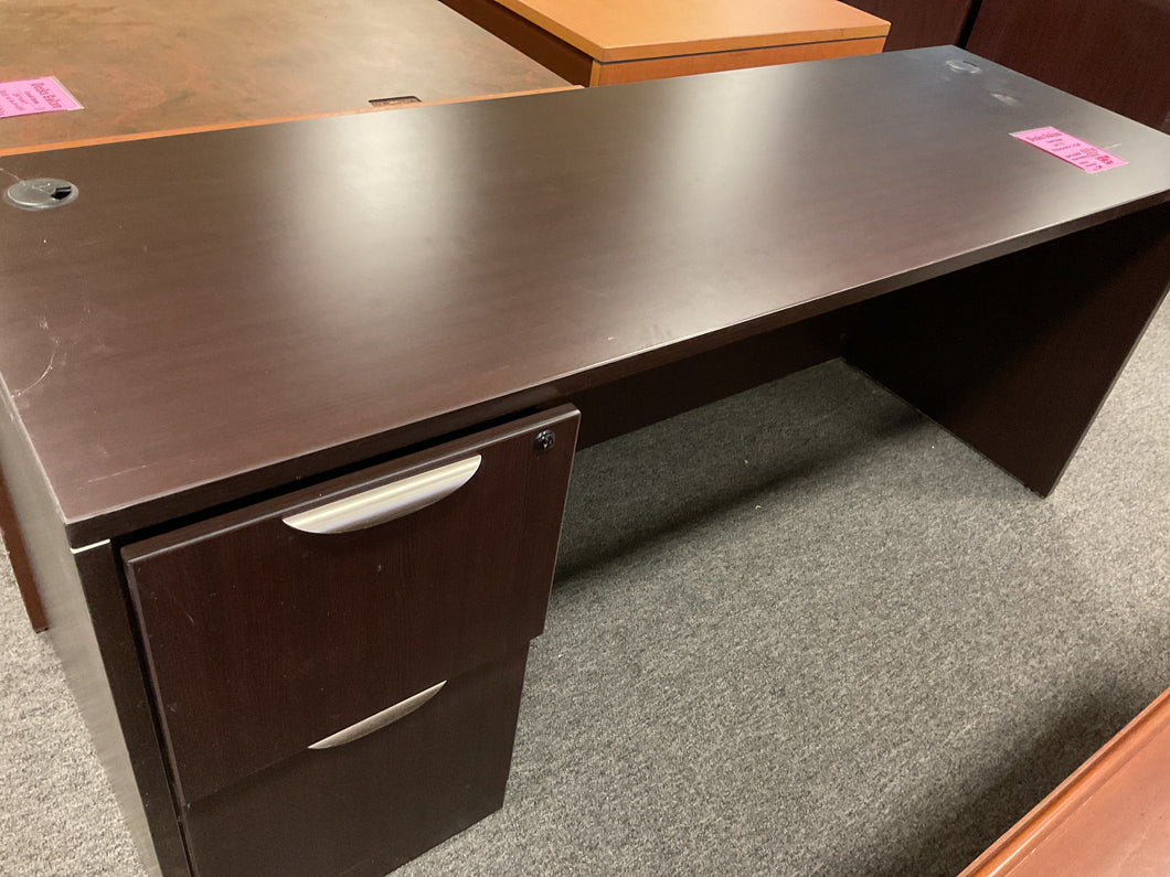 R507 24”x 71” Espresso Lam Used Credenza Desk w/1 File $199.98 - 1 Only