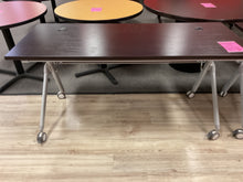 Load image into Gallery viewer, R8001 24”x 59” Espresso Fold Up Used Table $79.98 - 1 Only