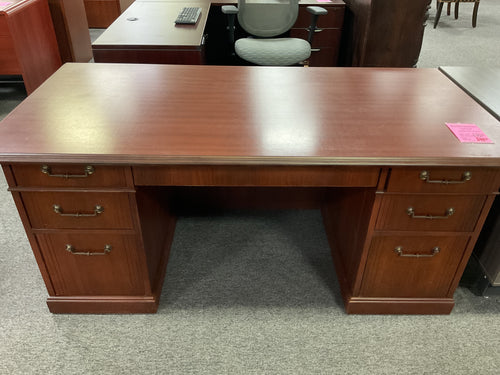 R3602 36”x 72” Mahogany Used Desk w/2 Files $349.98 - 1 Only