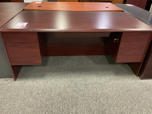 R707 36”x 72” Mahogany Used Desk w/2 Files $349.98 - 1 Only