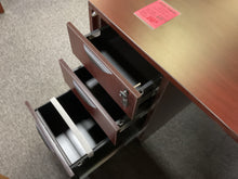 Load image into Gallery viewer, R1019 24”x 71” Mahogany Lam Used Credenza Desk w/1 File $249.98 - 1 Only
