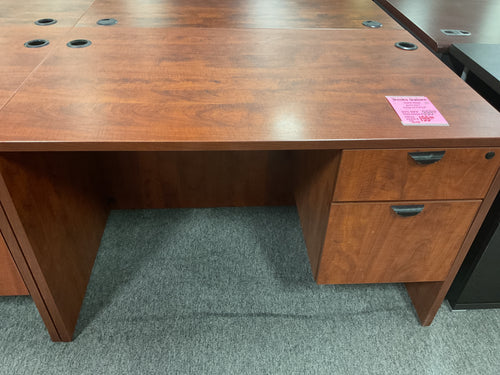 R7701 30”x 48” Cherry Lam Used Desk w/1 File $199.98