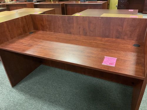 R5008 30”x 71” Cherry Lam Reception Used Desk Shell $599.98 - 1 Only