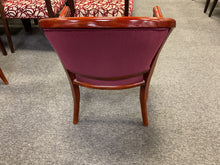 Load image into Gallery viewer, R910 Burgandy Cherry Wood Frame Used Chair $89.95
