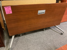 Load image into Gallery viewer, R206 30”x 66” Cherry Folding Used Table $99.98 - 1 Only