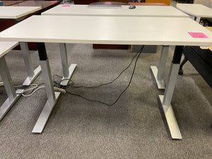 R608 29”x 64” White Lam Power Adjustable Used Desk $299.98