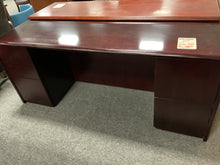 Load image into Gallery viewer, R2108 20”x 71” Mahogany Used Credenza Desk w/2 Files $149.98 - 1 Only
