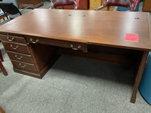 Load image into Gallery viewer, R2208 36”x 72” Cherry Executive Used Desk w/1 File $199.98 - 1 Only