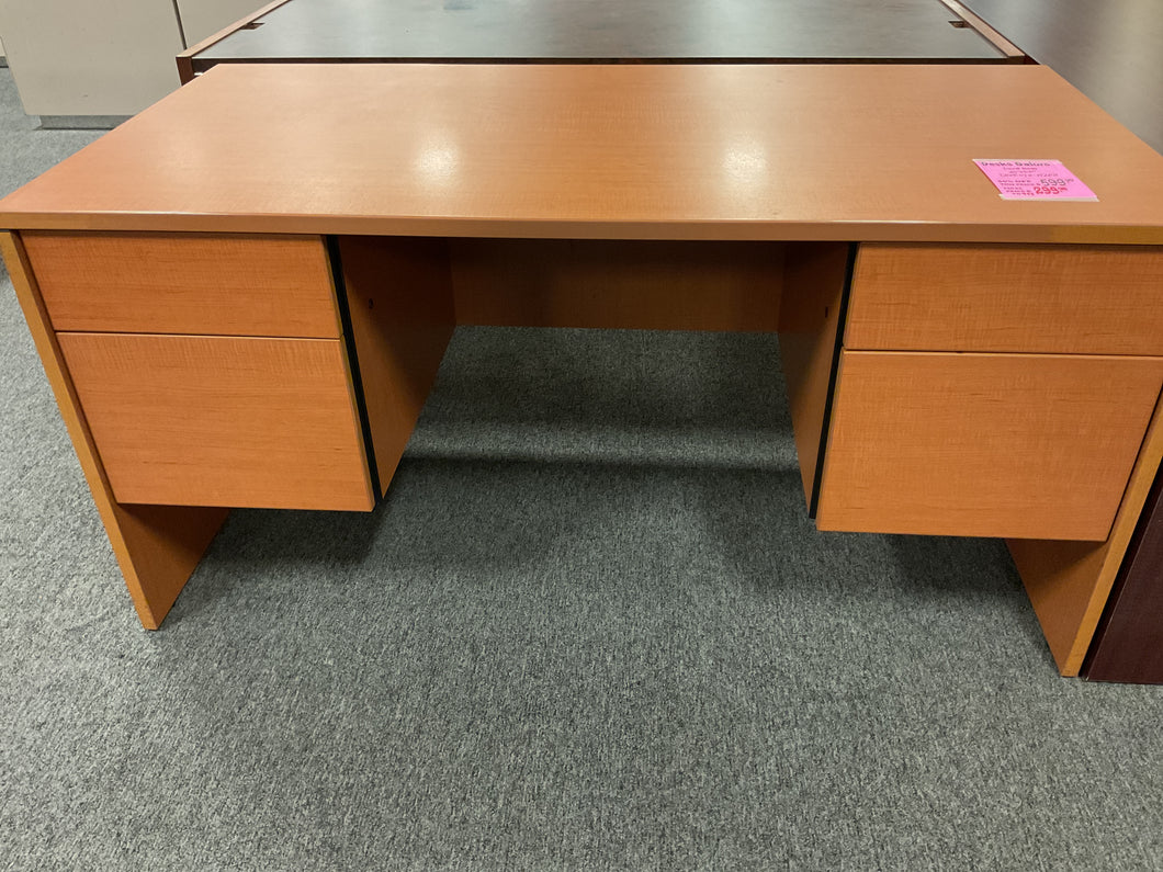 R993 30”x 60” Pine Lam Used Desk w2 Files $299.98