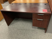 Load image into Gallery viewer, R2203 30”x 60” Mahogany Lam Used Desk w/1 File $249.98 - 1 Only