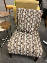 Load image into Gallery viewer, R992 Brown/Beige/Blue Armless Accent Used Chair $49.98 - 1 Only