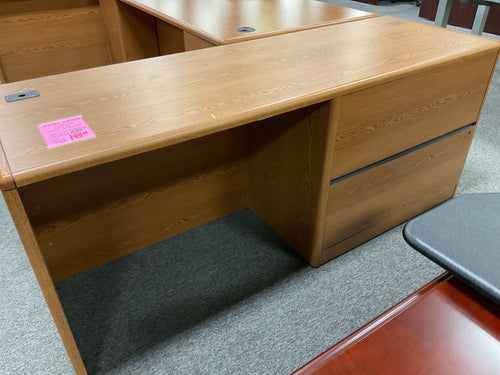 R410 24” x 72” Oak Used Credenza Desk w/ Lareral File $149.98