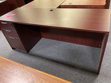 Load image into Gallery viewer, R1019 24”x 71” Mahogany Lam Used Credenza Desk w/1 File $249.98 - 1 Only