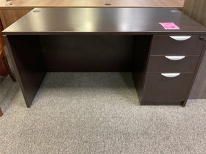 R68 30”x 60” Espresso Lam Used Desk w/1 File $199.98