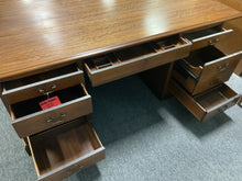 Load image into Gallery viewer, R9606 42”x 84” Cherry Executive Used Desk $499.98 - 1 Only