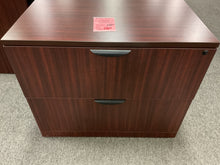 Load image into Gallery viewer, R609 36” Mahogany Lam 2 Drawer Used File $299.98 - 1 Only