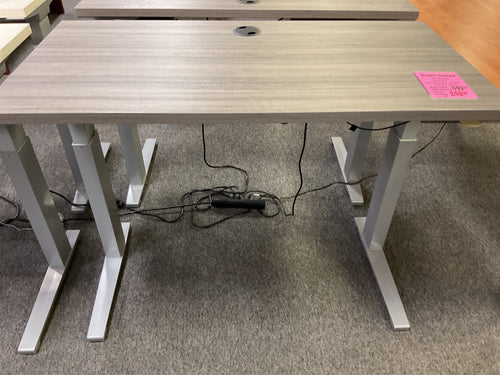 R117 24”x 47” Gray Lam Power Adjustable Used Desk $249.98