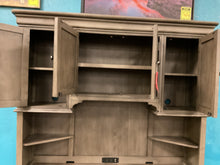 Load image into Gallery viewer, R8801 30”x 68” Gray L-Shaped Used Desk w/Hutch/2 Files $1,249.98 - 1 Only