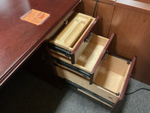Load image into Gallery viewer, R2929 35”x 71” Mahogany Used Desk w/1 File $399.98 - 1 Only