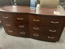 Load image into Gallery viewer, R8811 18”x 66” Mahogany 8 Drawer Used Storage Dresser $349.98 - 1 Only