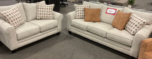 8695/ 2 Pc Wowza Sand Upholstered Sofa & Loveseat $999.95