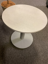 Load image into Gallery viewer, R3434 3Pc White 42" Cocktail/2 22" End Used Table Set w/Center Charging $349.98 - only