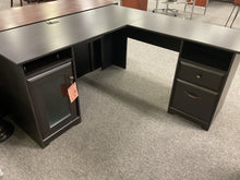 Load image into Gallery viewer, R9020 23”x 60” Dark Gray L- Shaped Used Desk w/1 File/Storage $149.98 - 1 Only
