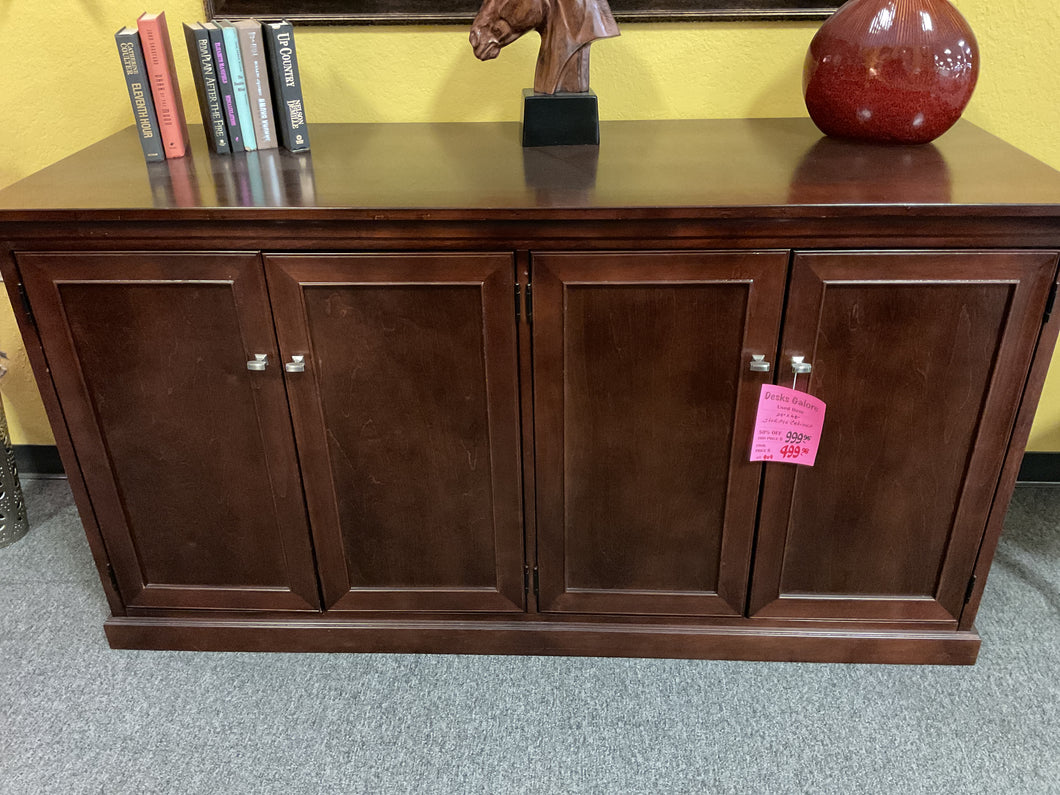 R909 24”x 68” Mahogany 4 Door Used Storage Console $499.98 - 1 Only