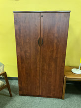 Load image into Gallery viewer, R701 36”x 62” Cherry Lam 2 Door Used Storage Cabinet $349.98