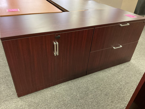 R502 22”x 71” Mahogany Lam Used Storage Credenza w/Lateral File $199.98 - 1 Only
