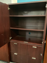 Load image into Gallery viewer, R880 36”x 66” Mahogany 2 Drawer Used Lateral Storage Cabinet $249.98 - 1 Only