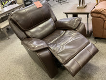 Load image into Gallery viewer, R8989 Espresso Leather Barca Lounger Power Used Rocker/Recliner $499.98 - 1 Only