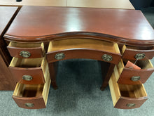 Load image into Gallery viewer, R1976 20”x 48” Cherry Mid Century Used Desk w/2 Files $299.95 - 1 Only