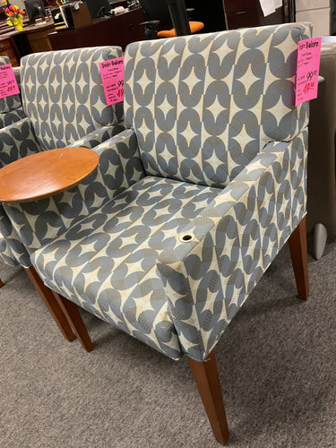 R1904 Blue Used Chair w/Swing Table $49.98