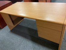 Load image into Gallery viewer, R42 3Pc Pine Lam Used Desk/Credenza/Hutch $125.00 - 1 Only