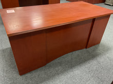Load image into Gallery viewer, R6608 36”x 71” Cherry Used Desk w/2 Files $249.98 - 1 Only