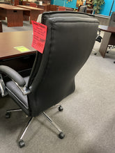 Load image into Gallery viewer, R9992 Black Poly High Back Used Official Chair $199.98
