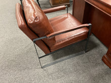 Load image into Gallery viewer, R8226 Brown Leather Lounge Used Chair $199.98