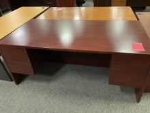 Load image into Gallery viewer, R2203 36”x 72” Mahogany Lam Used Desk w/2 Files $249.98 - 1 Only