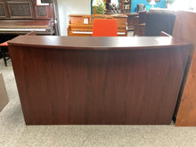Load image into Gallery viewer, R1507 30”x 71” Mahogany Reception Used Desk w/2 Files $649.98 - 1 Only