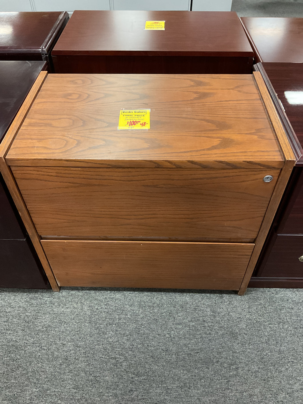 R37 Oak 2 Drawer Used Lateral File $60.00 - 1 Only