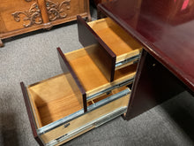 Load image into Gallery viewer, R2107 36”x 72” Mahogany Executive Used Desk w/1 File $149.98 - 1 Only