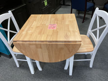 Load image into Gallery viewer, R77 30”x 44” White/Pine Used Table w/2 Chairs $225.00 - 1 Only