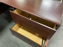 Load image into Gallery viewer, R49 36”x 72” Mahogany U-Shaped Used Desk $299.98 - 1 Only