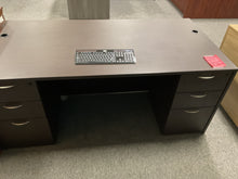 Load image into Gallery viewer, R8800 36”x 71” Espresso Lam Used Desk w/2 Files $499.98 - 1 Only