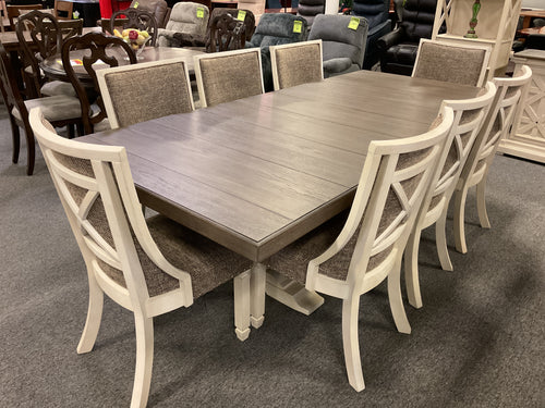 8637/8636 Bolanburg 9Pc Dining Table w/8 Parson Chairs $2,299.95 - 1 Only!