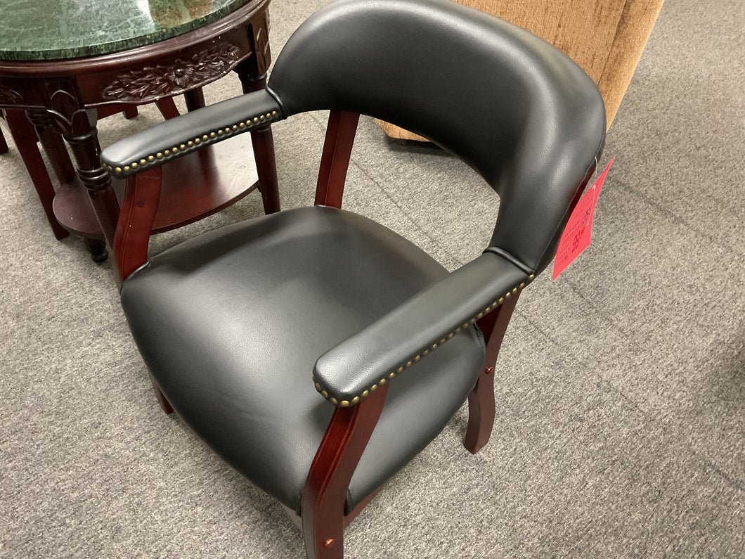 R41 Black Vinyl Mahogany Used Chair $99.98