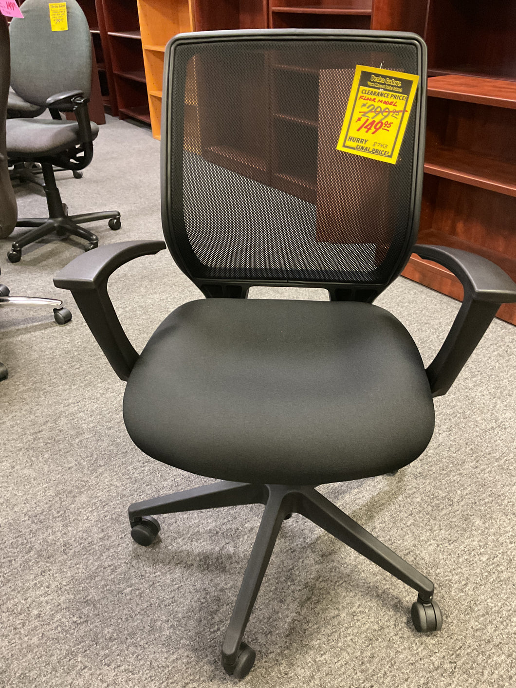 8743 Black Mesh Back/Fabric Seat Task Chair $149.95 -  Close Out