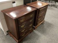 Load image into Gallery viewer, R4002 Brown Cherry Used Storage Dresser/Tri Fold Mirror/ 2 Nightstands $999.95