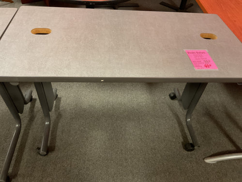 R52 24”x 48” Gray Lam. Used Desk w/casters $49.98 - 1 Only